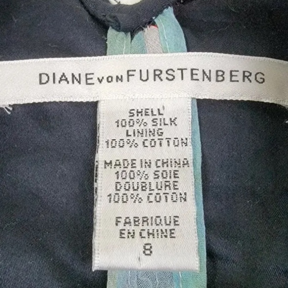 Diane Von Furstenberg Paradis Silk Chiffon Mini Dress Size 8 US - Picture 10 of 13